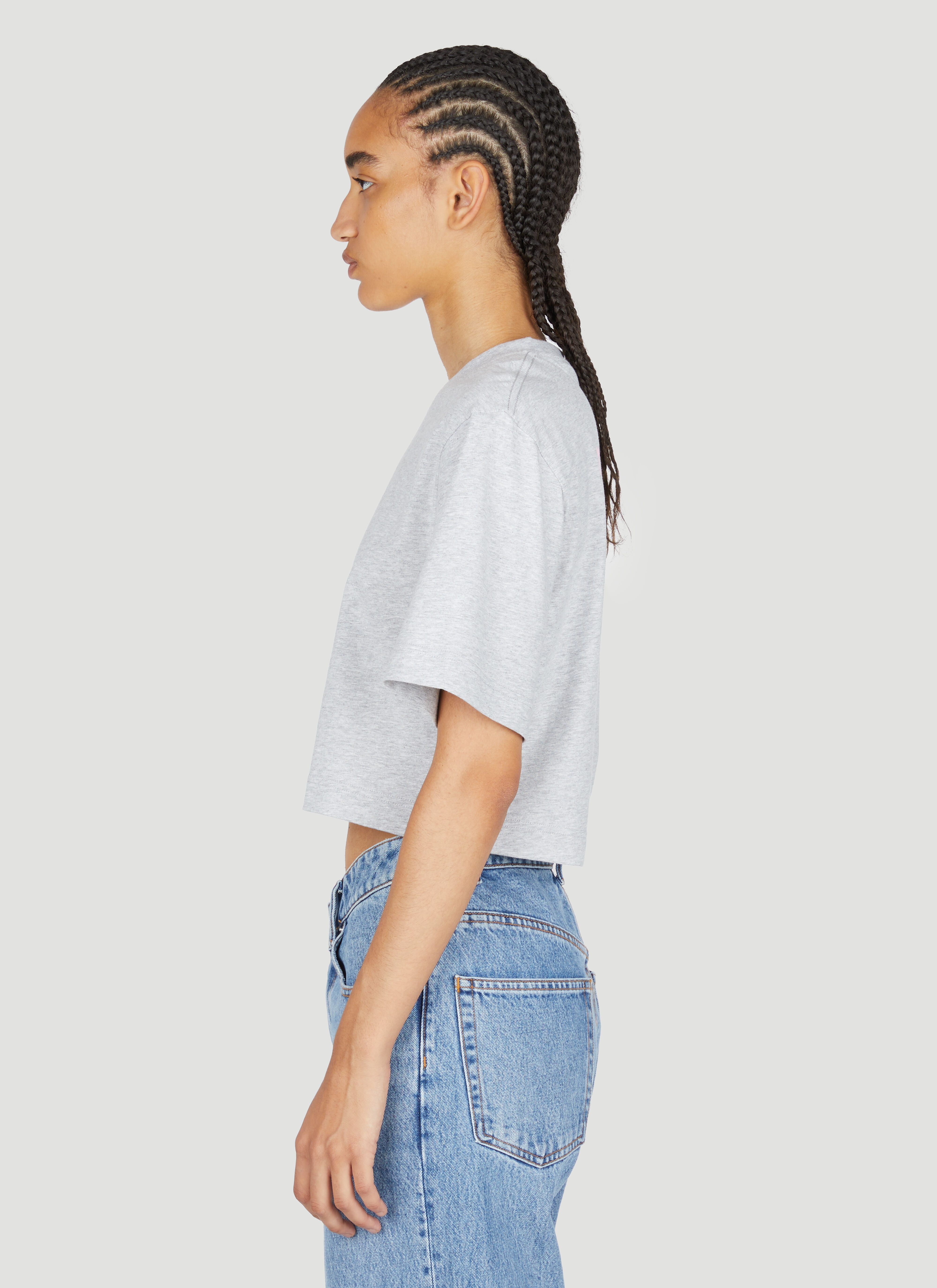 Logo Print Cropped T-Shirt - 3