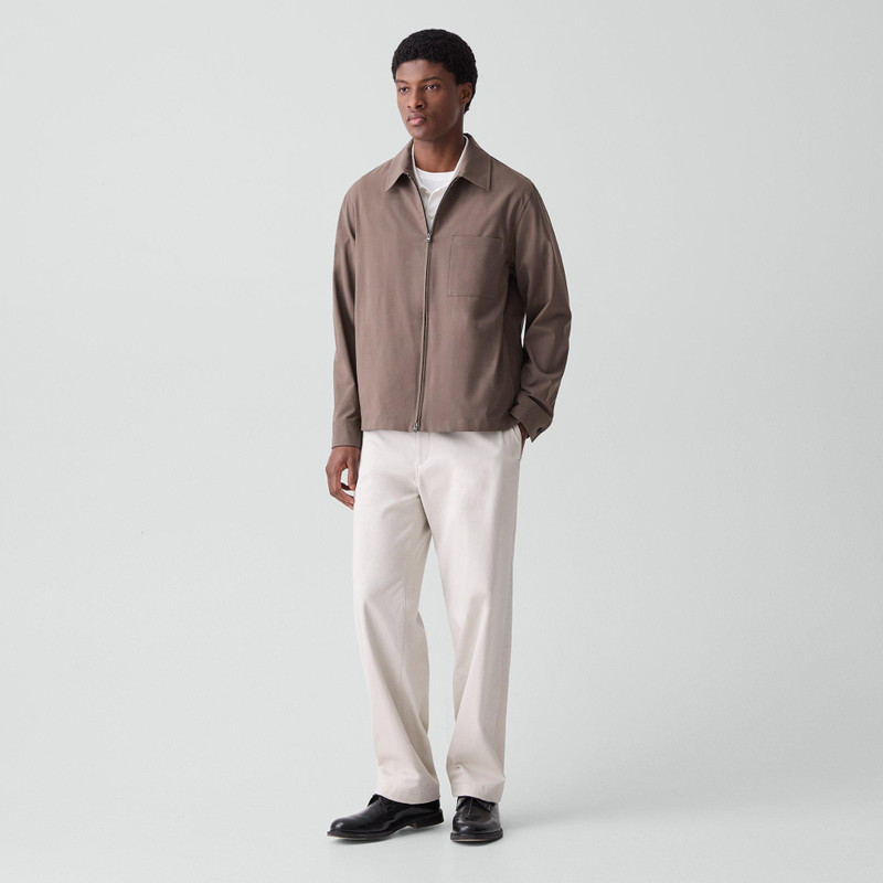 Theory Zip Overshirt in Motion Wool outlook
