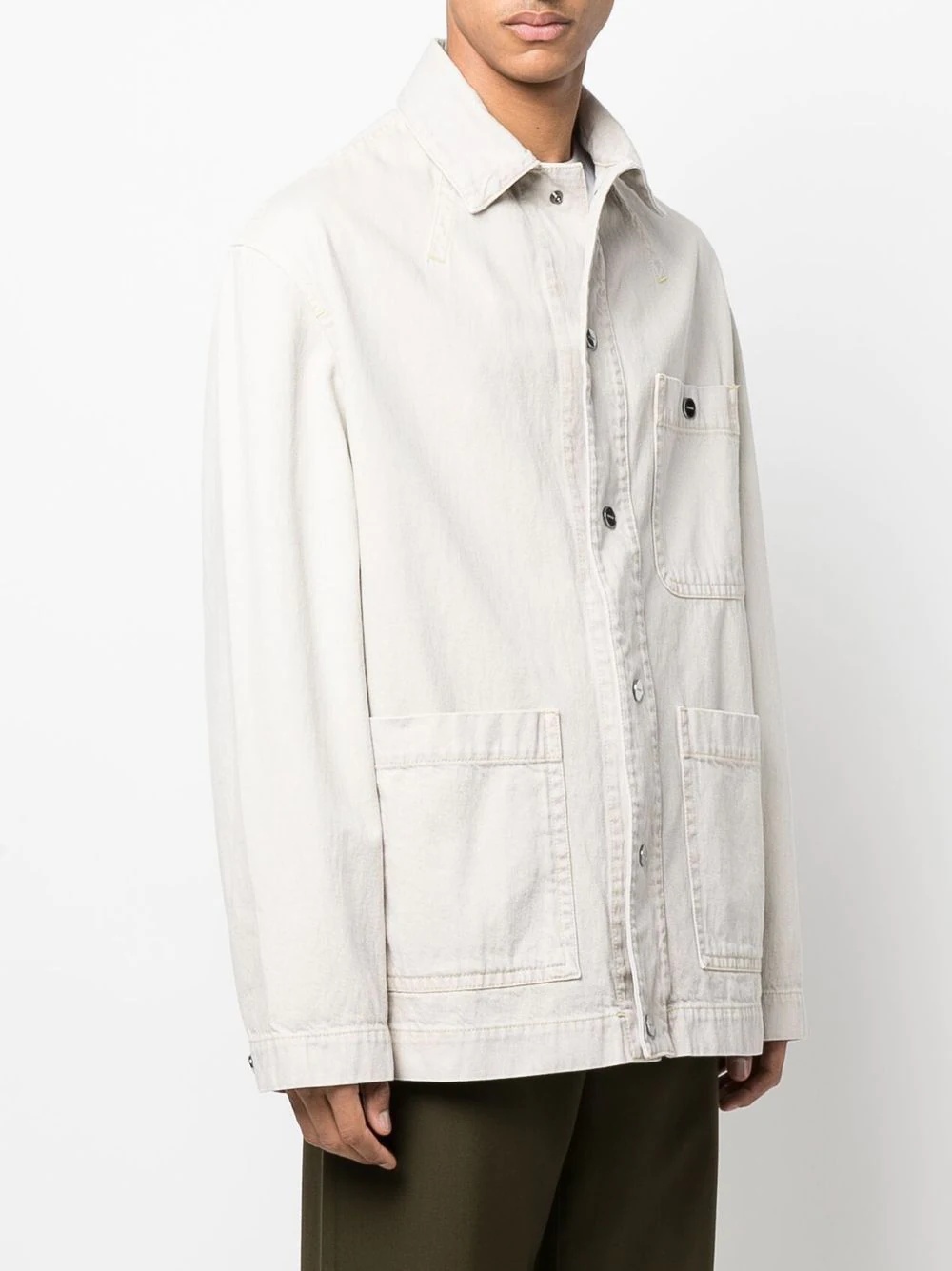 multiple-pocket organic cotton jacket - 3