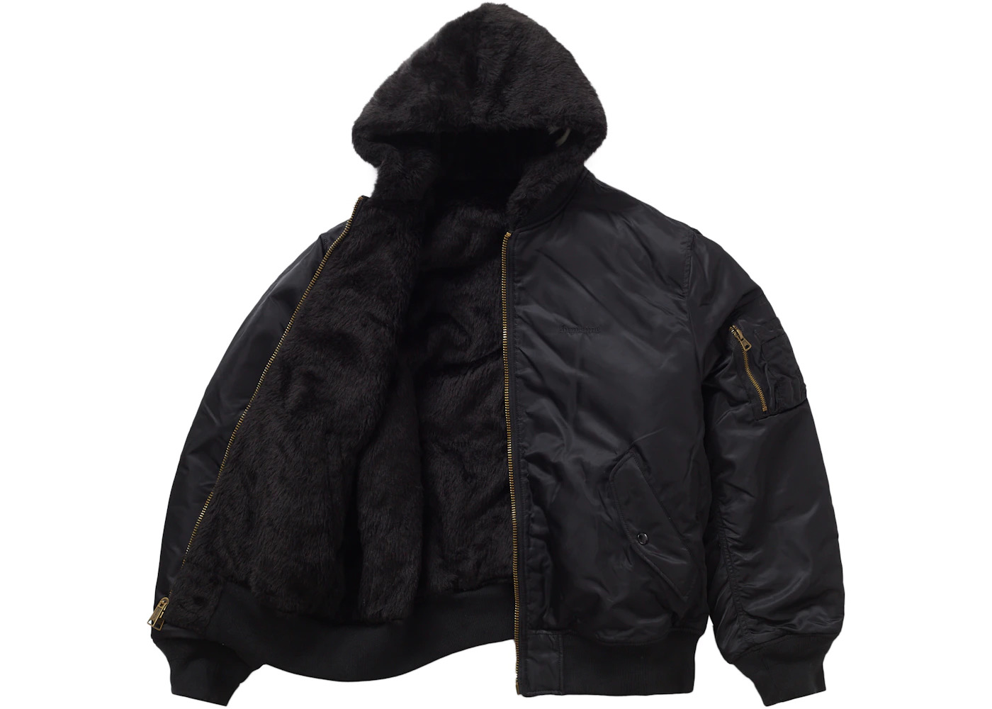 Supreme Faux Fur Reversible MA-1 Black - 2