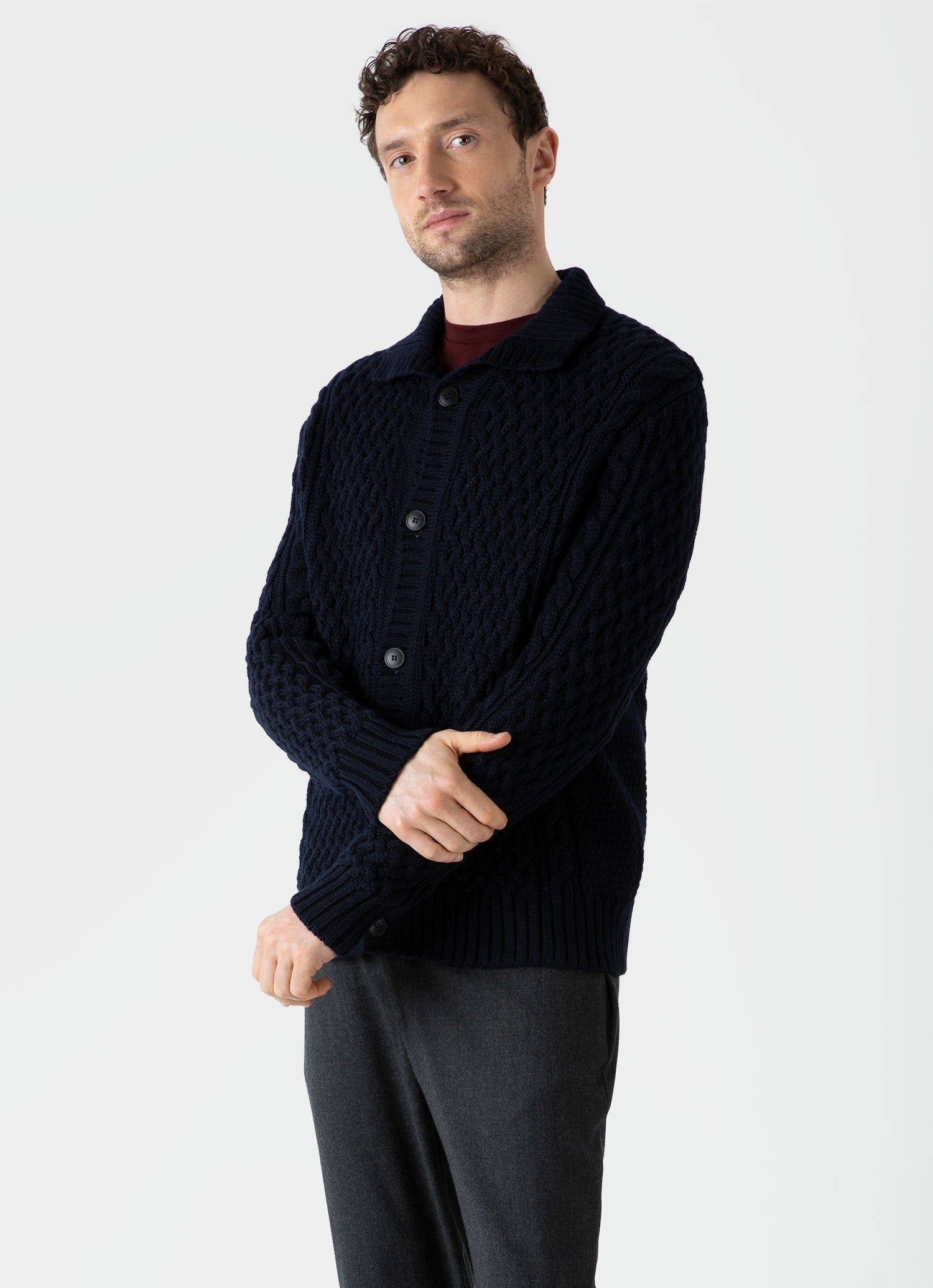 Cable Knit Cardigan Jacket - 2