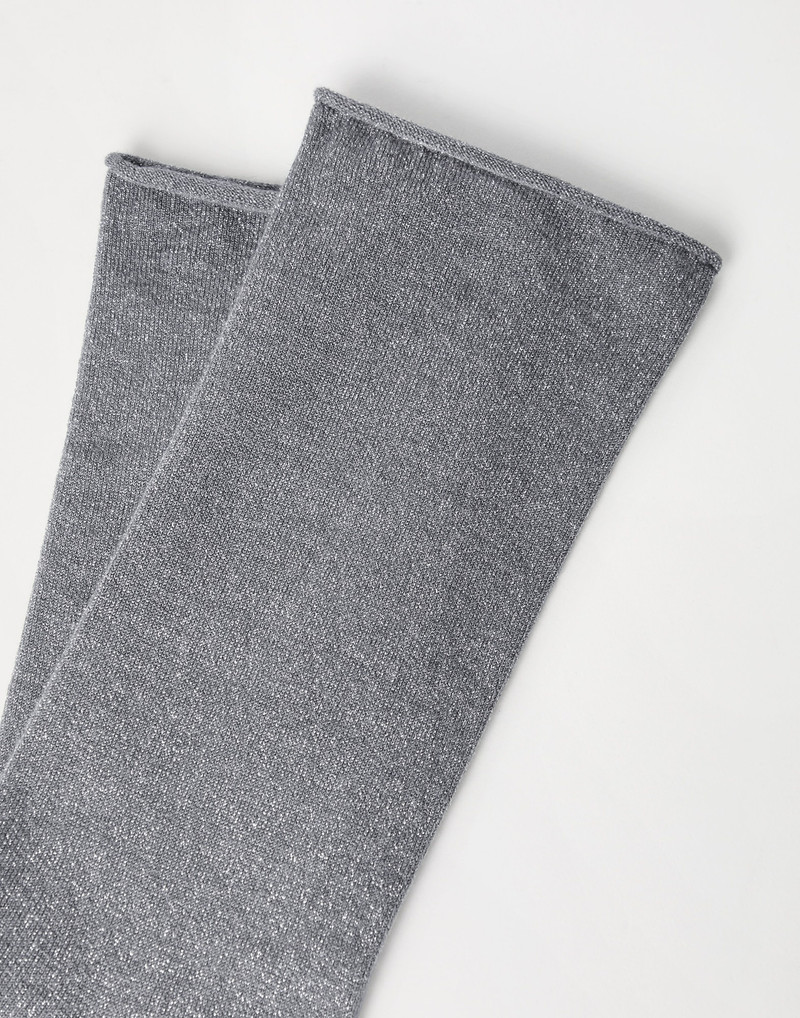 Brunello Cucinelli Cashmere and silk sparkling knit socks outlook