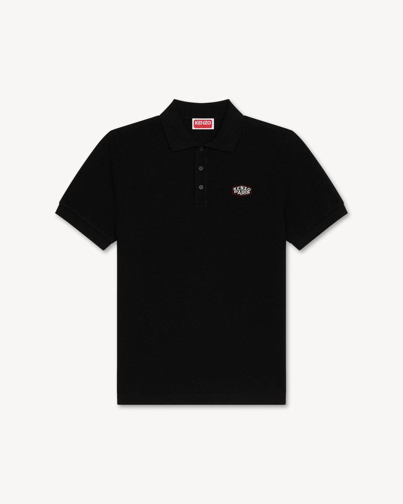 'KENZO Paris Frame' embroidered slim polo in cotton 1