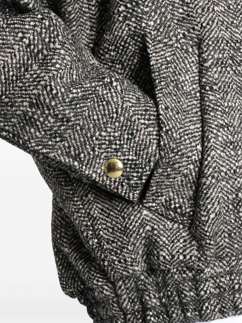 herringbone-pattern bomber jacket - 5