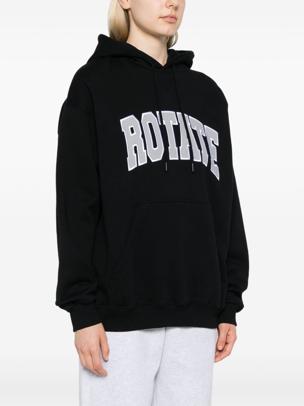 logo-embroidered hoodie - 3