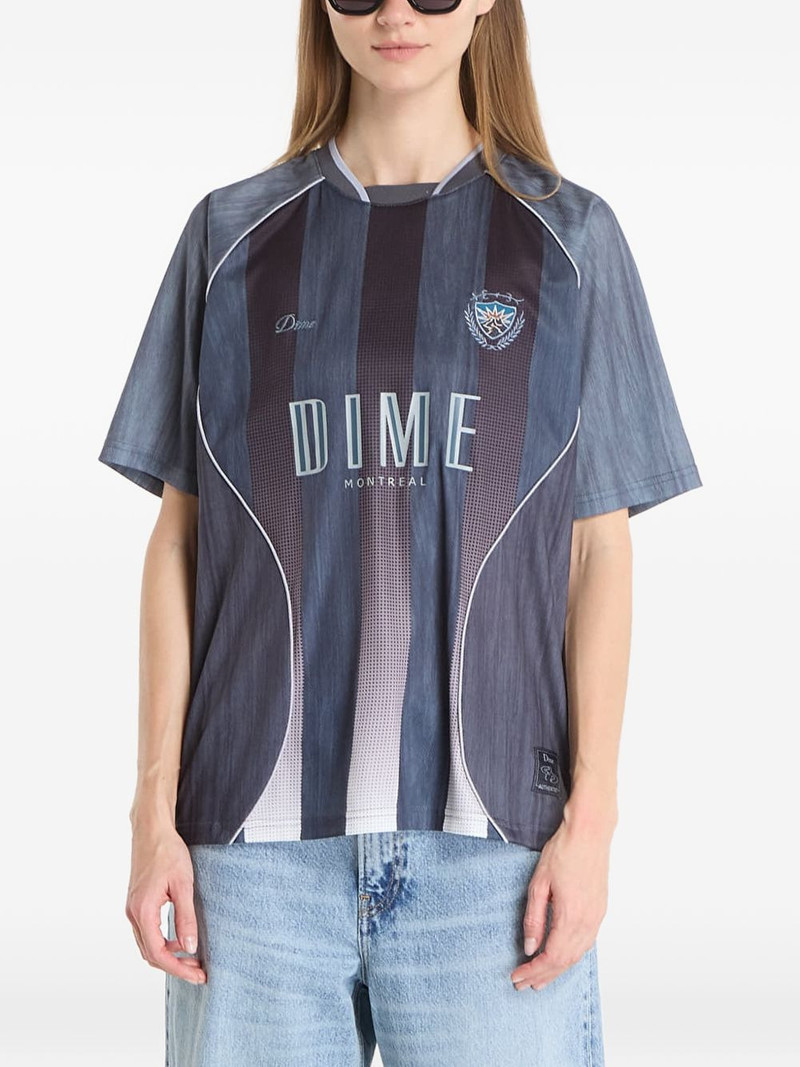 Dime striped-pattern T-shirt outlook