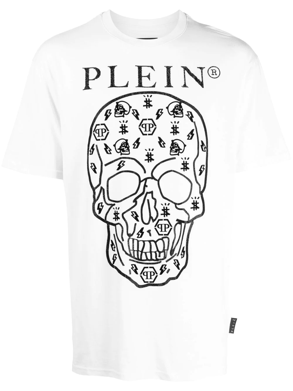 skull-print round neck T-shirt - 1