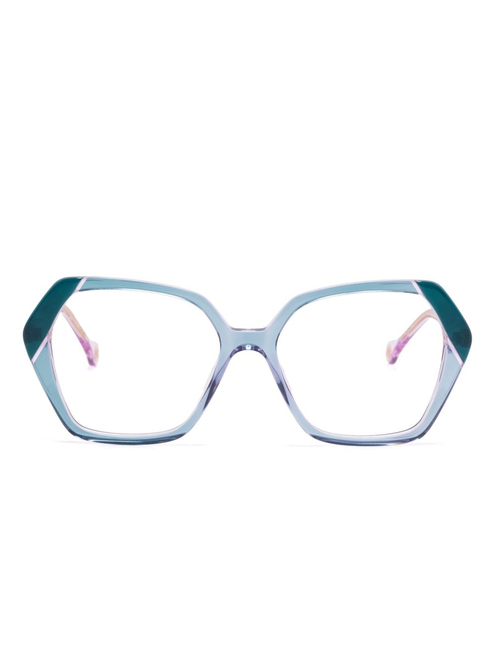 geometric-frame glasses - 1