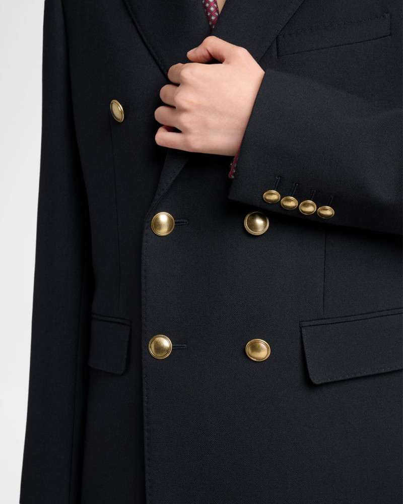Wool Gabardine Double-Breasted Jacket 5
