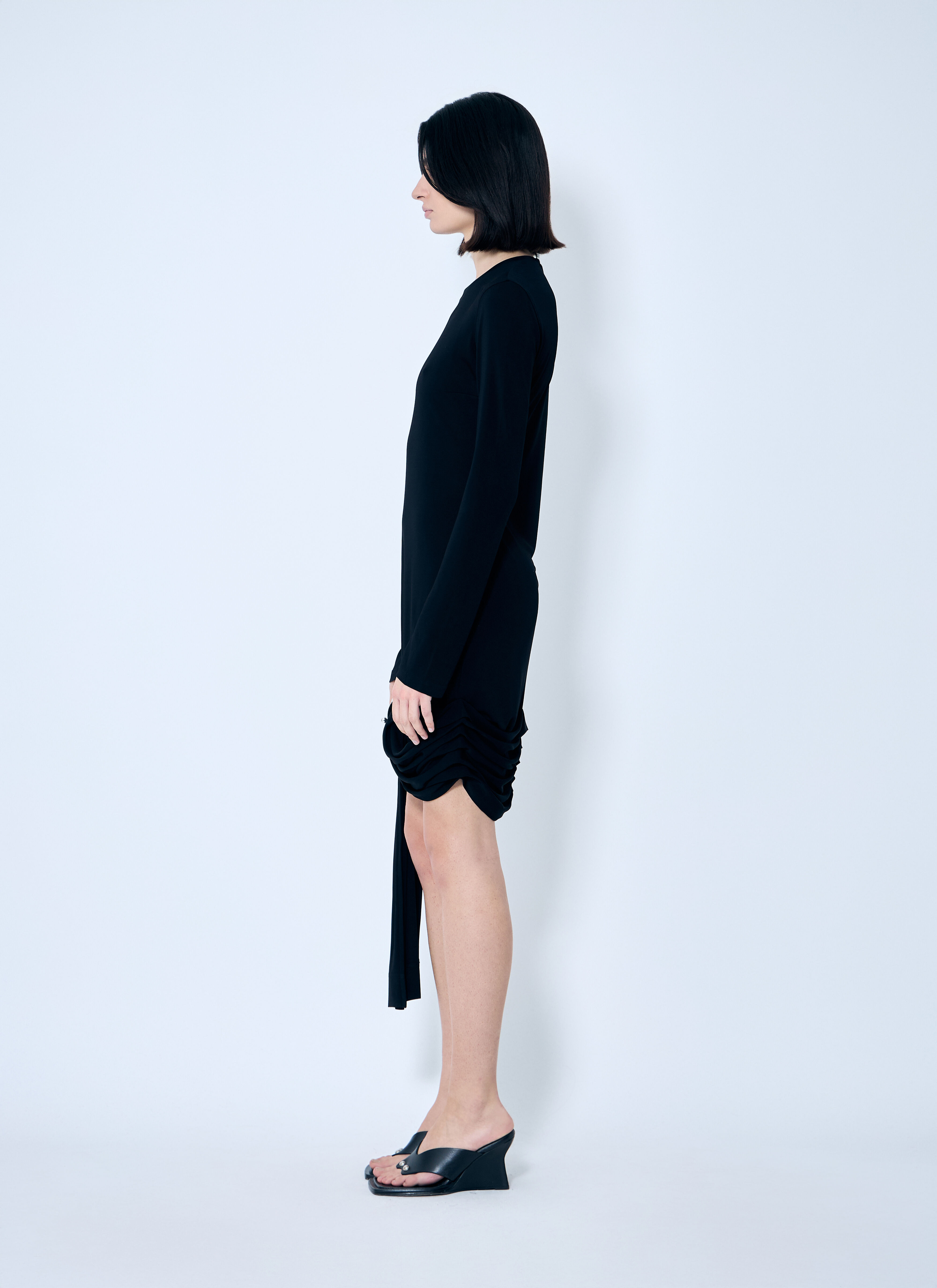 Draped Hem Dress - 3