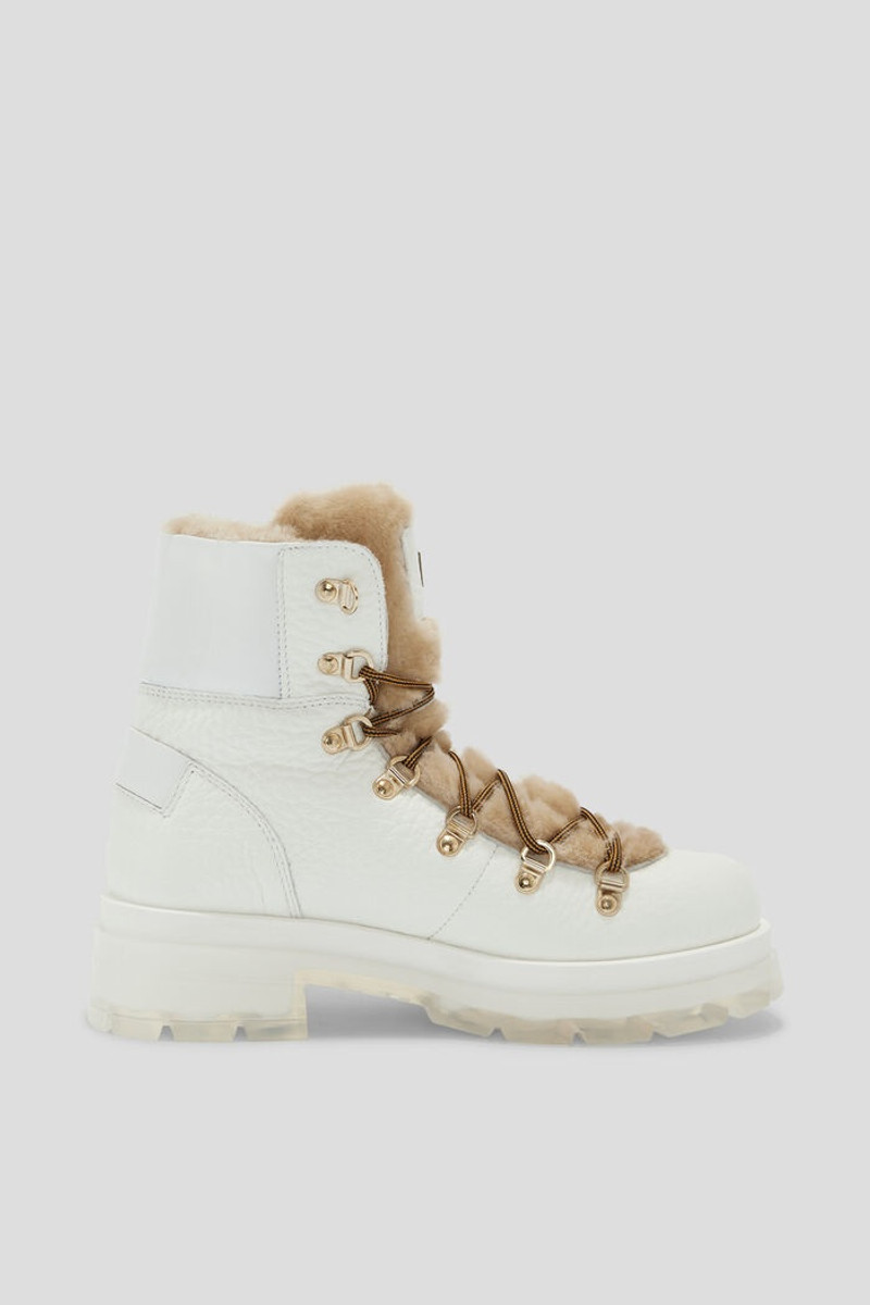 BOGNER Swansea Lambskin ankle boots in White outlook