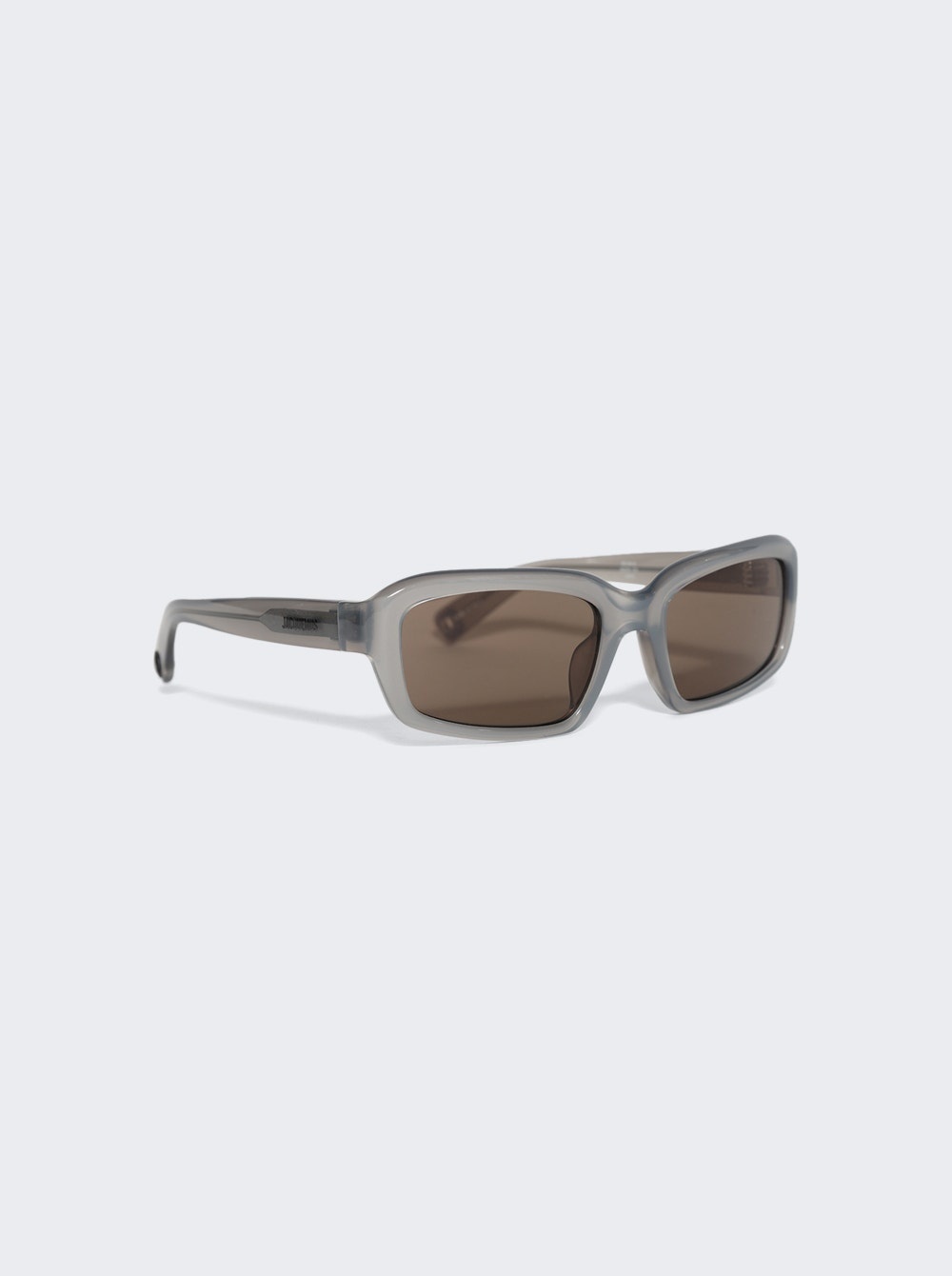 X Jacquemus Marino Angular D-frame Sunglasses Metallic Grey - 4