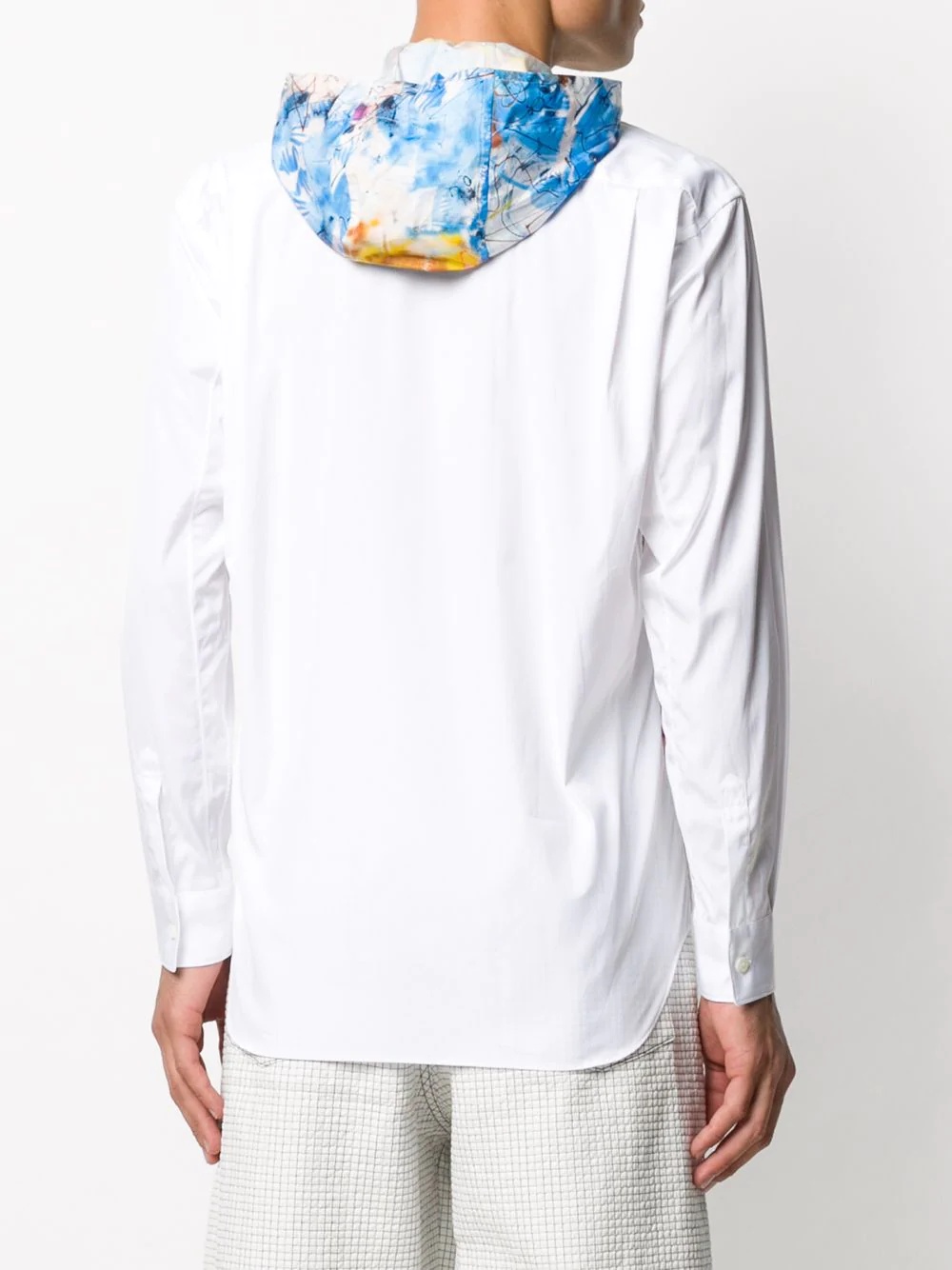 abstract print hoodie shirt - 4