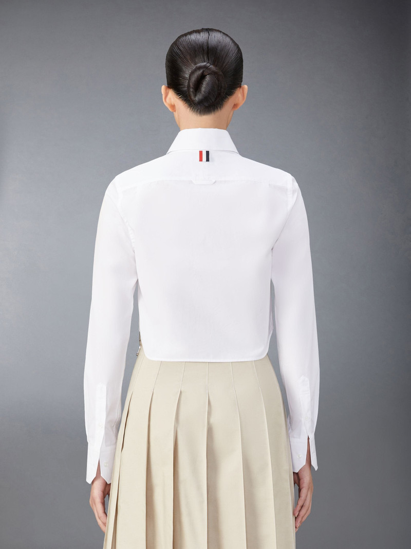 Thom Browne Poplin Classic Round Collar Cropped Shirt outlook