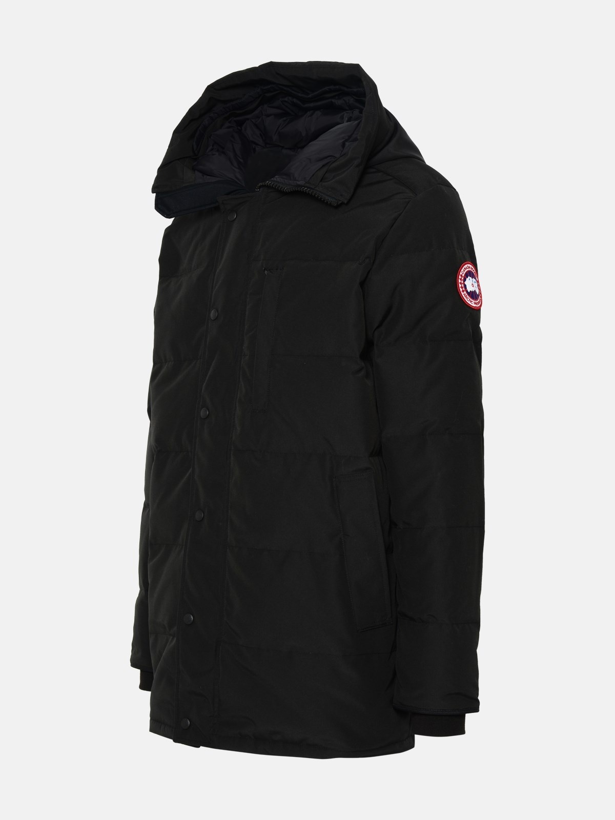 'CARSON' BLACK COTTON BLEND PARKA - 2