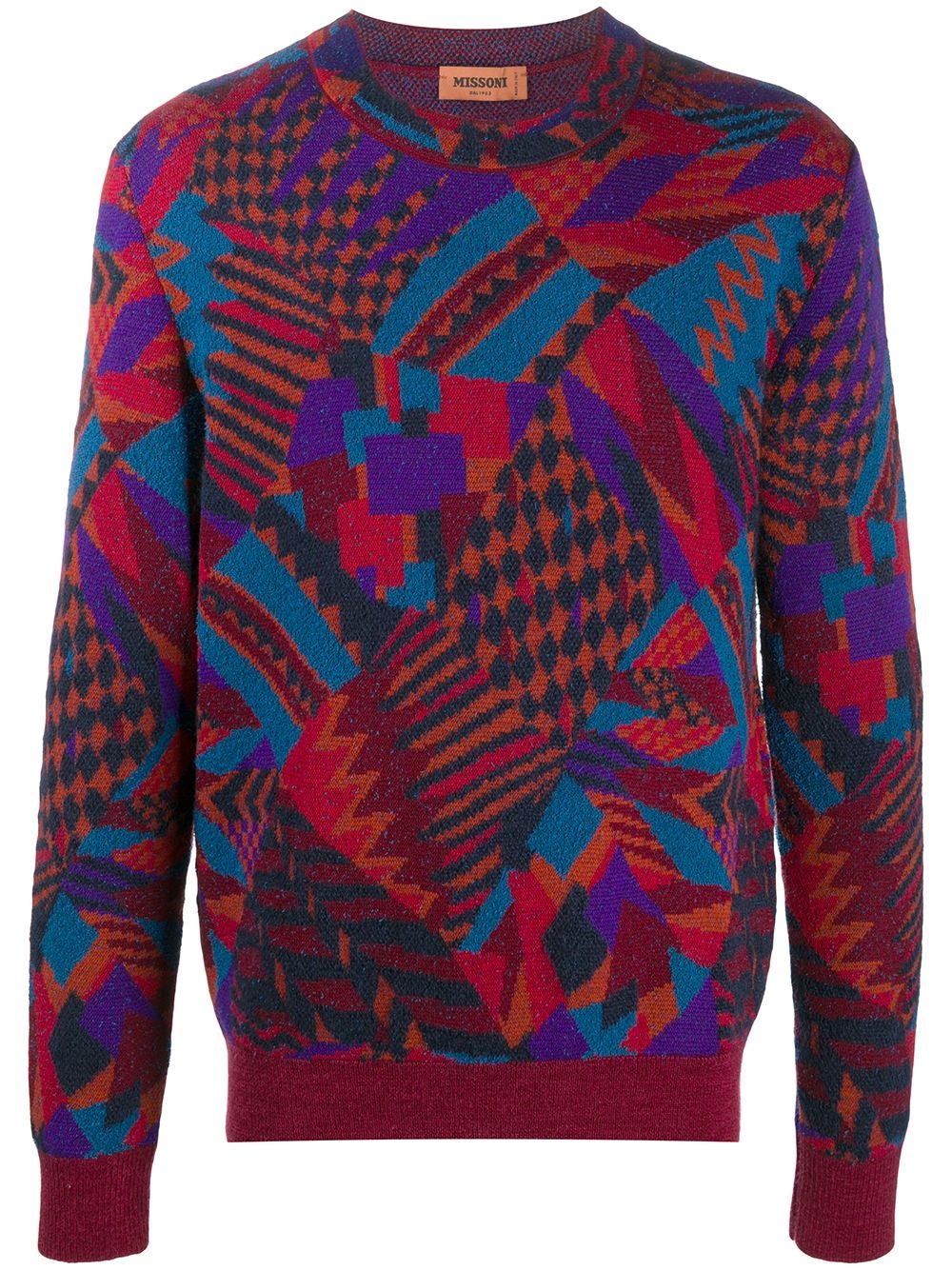 abstract wool jumper - 1