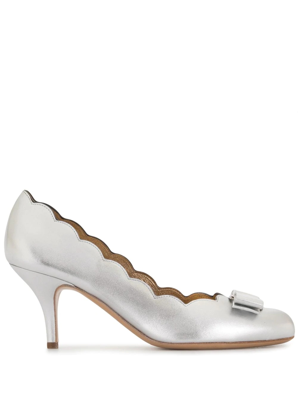 Vara bow scalloped pumps - 1