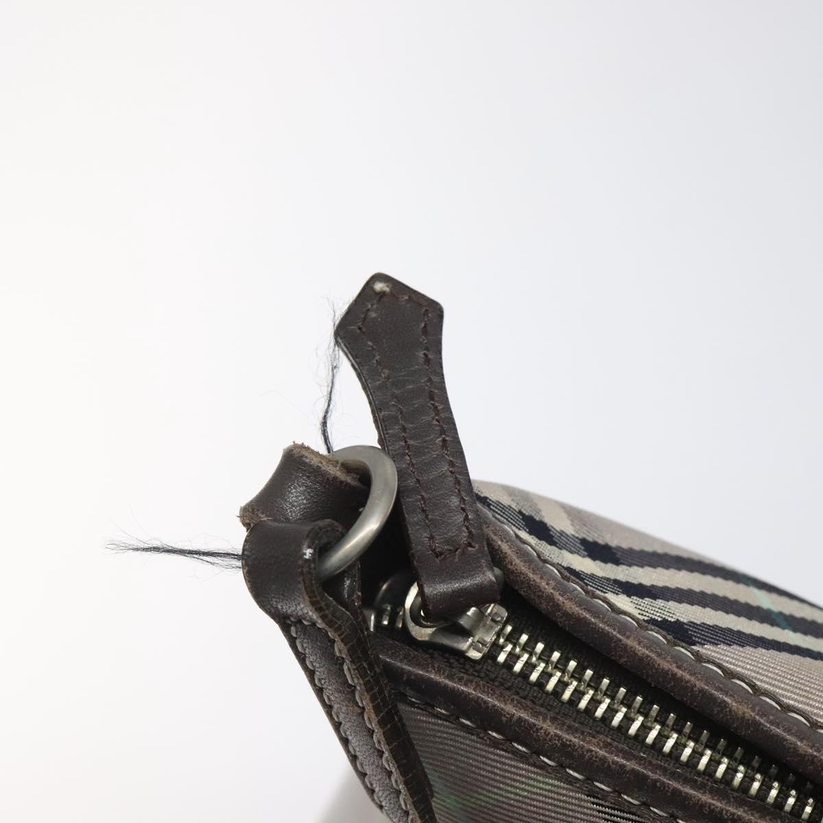 Burberry Nova Check Blue Label Shoulder Bag Nylon Gray - 11
