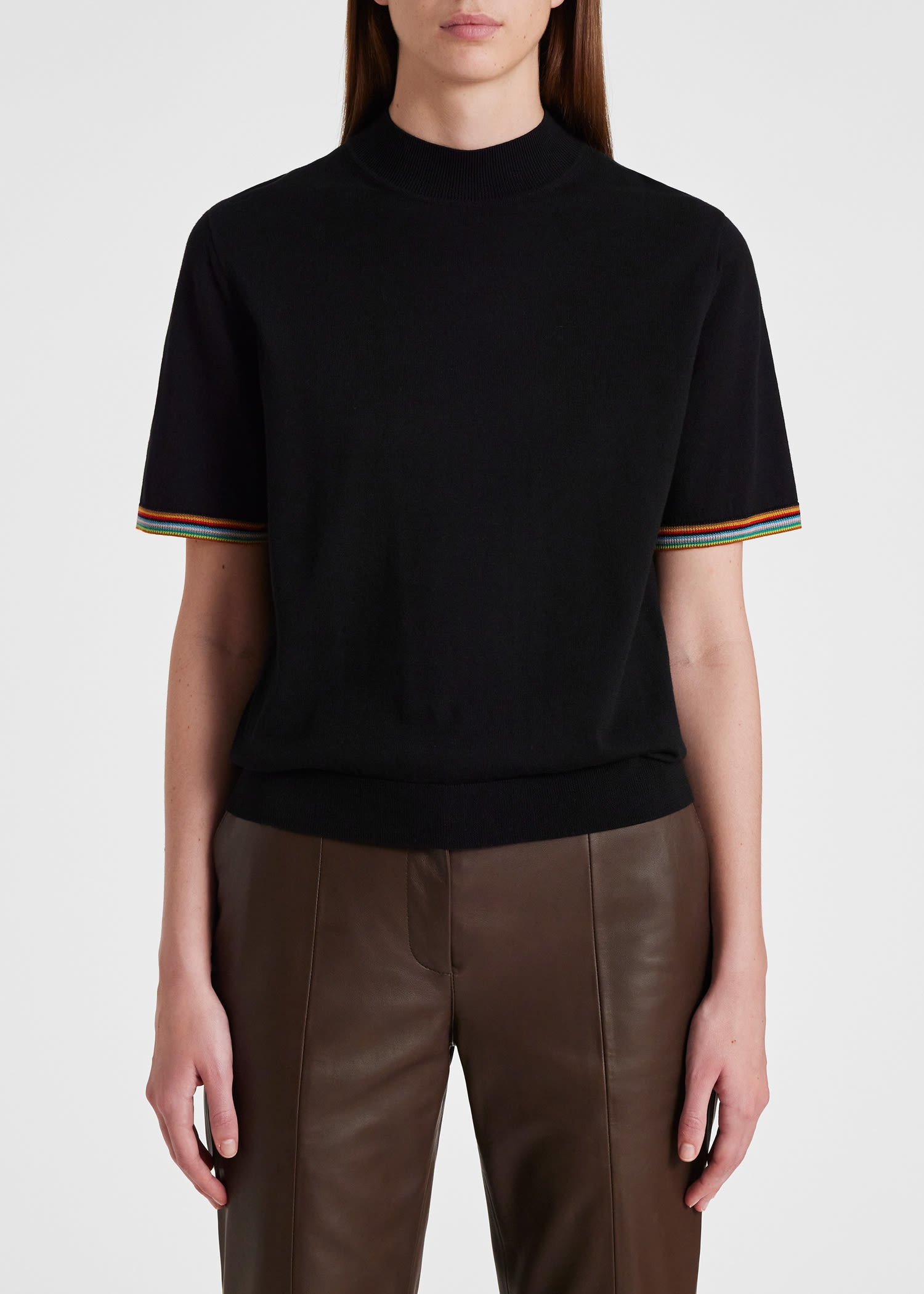 Cotton-Blend 'Signature Stripe' T-Shirt - 5