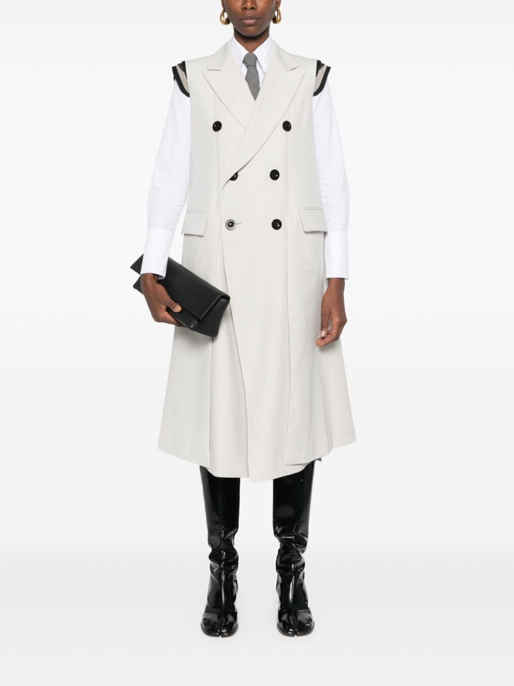 Sacai Women Sleeveless Coat - 3