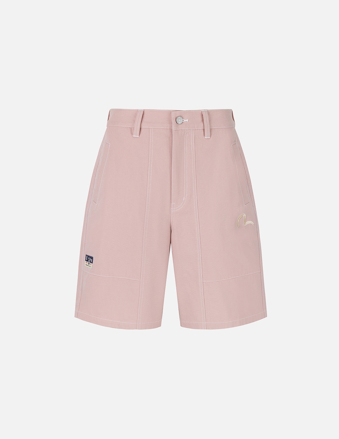Allover Seagull Print Pocket Oversized Shorts - 2