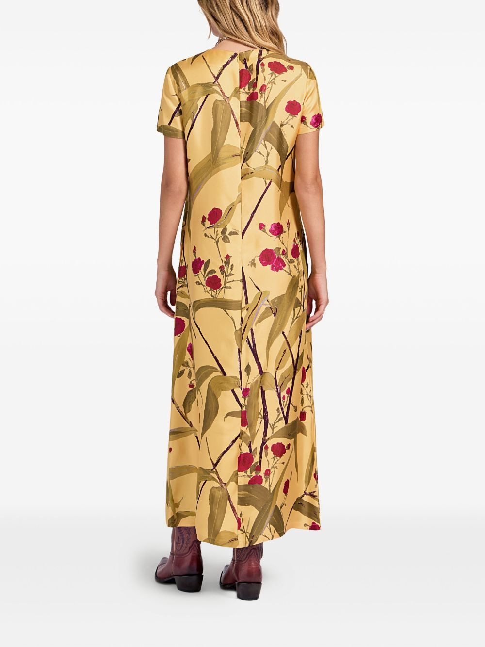 floral-print swing midi day dress - 3