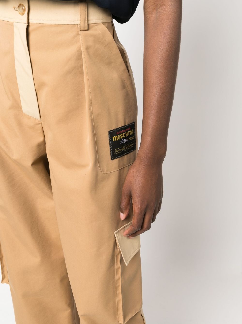 two-tone cargo pants - 5
