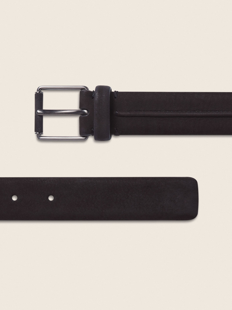 ZEGNA DARK BROWN NUBUCK BELT outlook