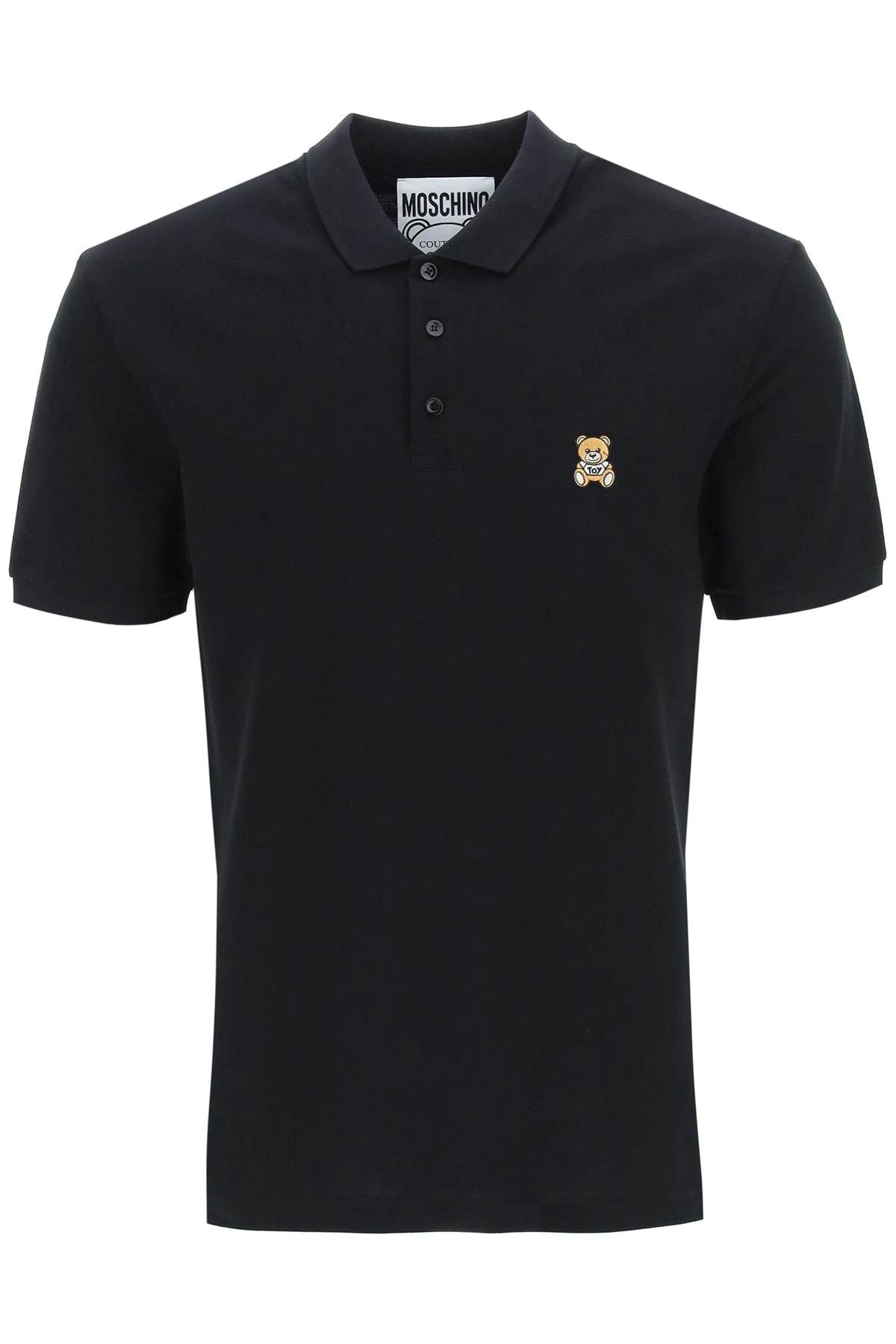 TEDDY BEAR PATCH PIQUET POLO SHIRT - 1