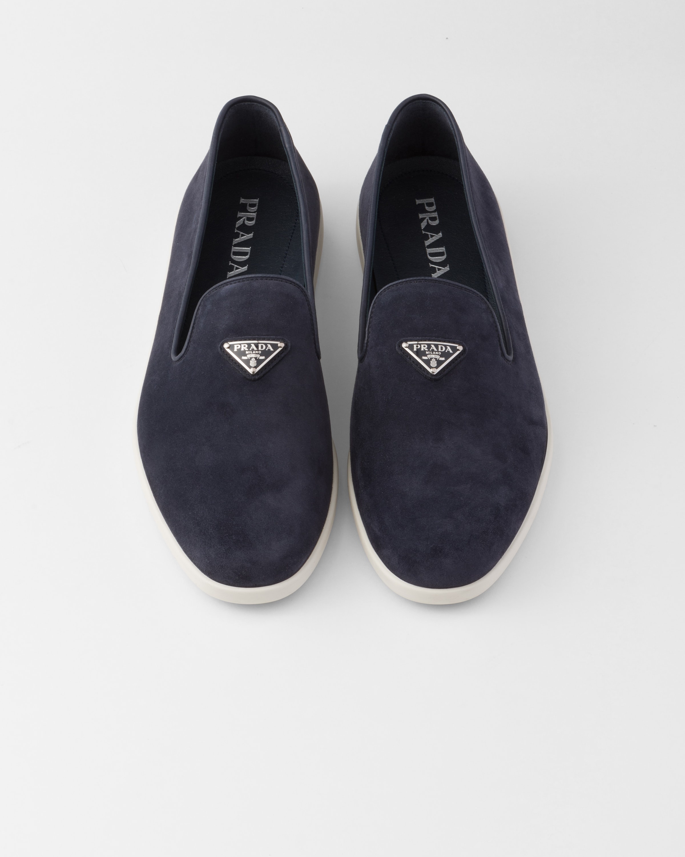 Suede calf leather slip-ons - 3