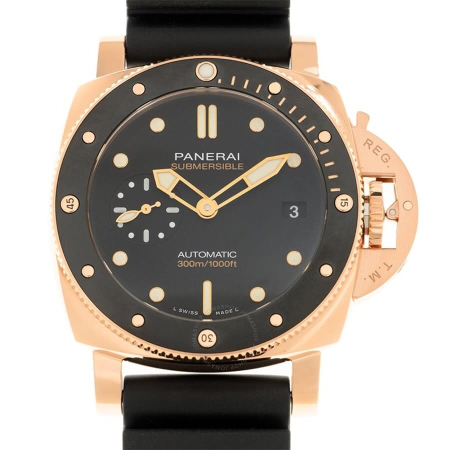 Panerai Submersible Goldtech Automatic Black Dial Men's Watch PAM01164 - 2
