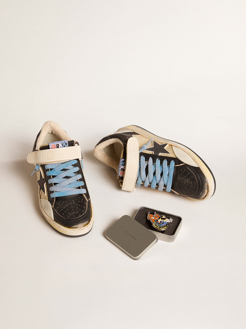 Women’s Ball Star Pro in black leather with Velcro strap 2