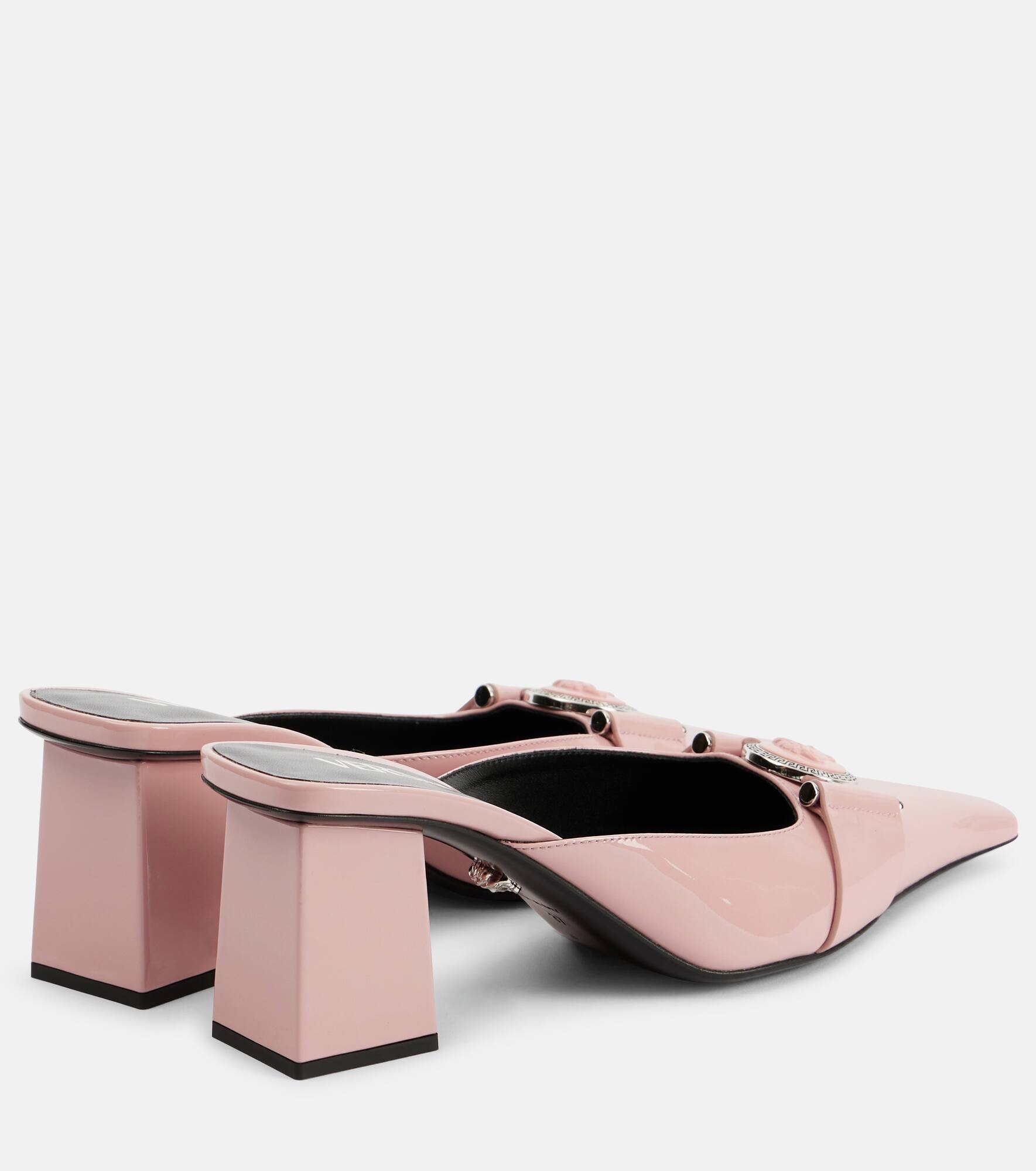 Medusa patent leather mules - 3