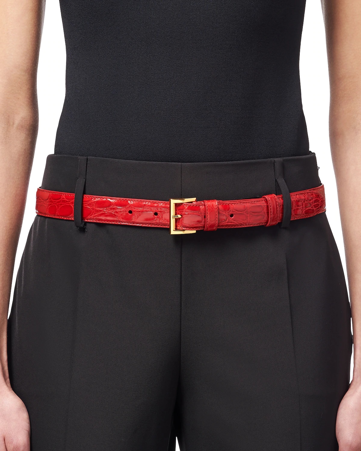 Crocodile leather belt - 2