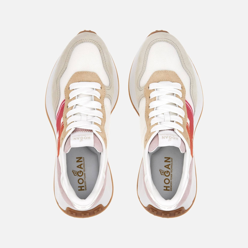 Sneakers Hogan H641 White Beige Pink 4