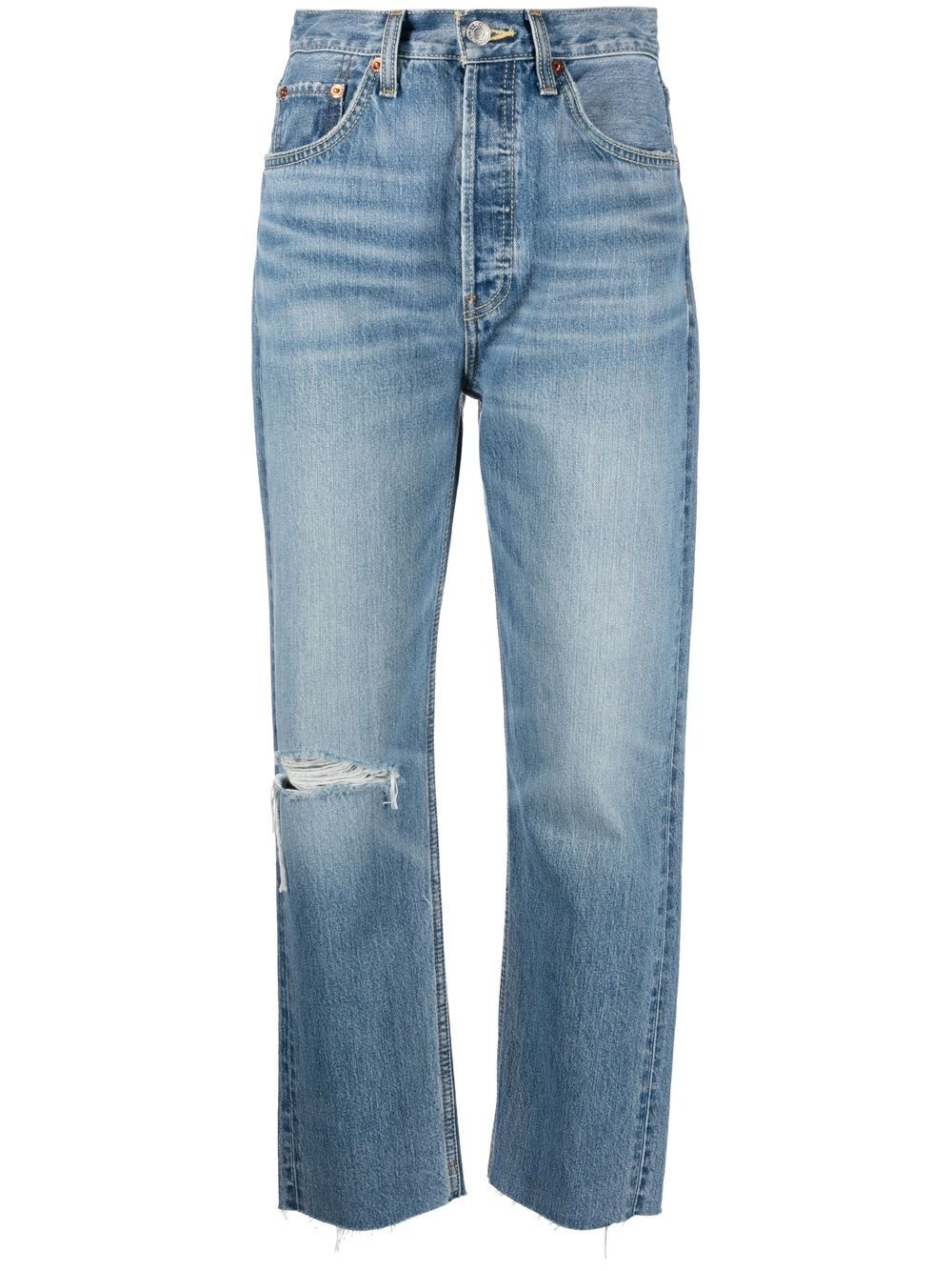 '70s Ultra Rise cropped jeans - 1