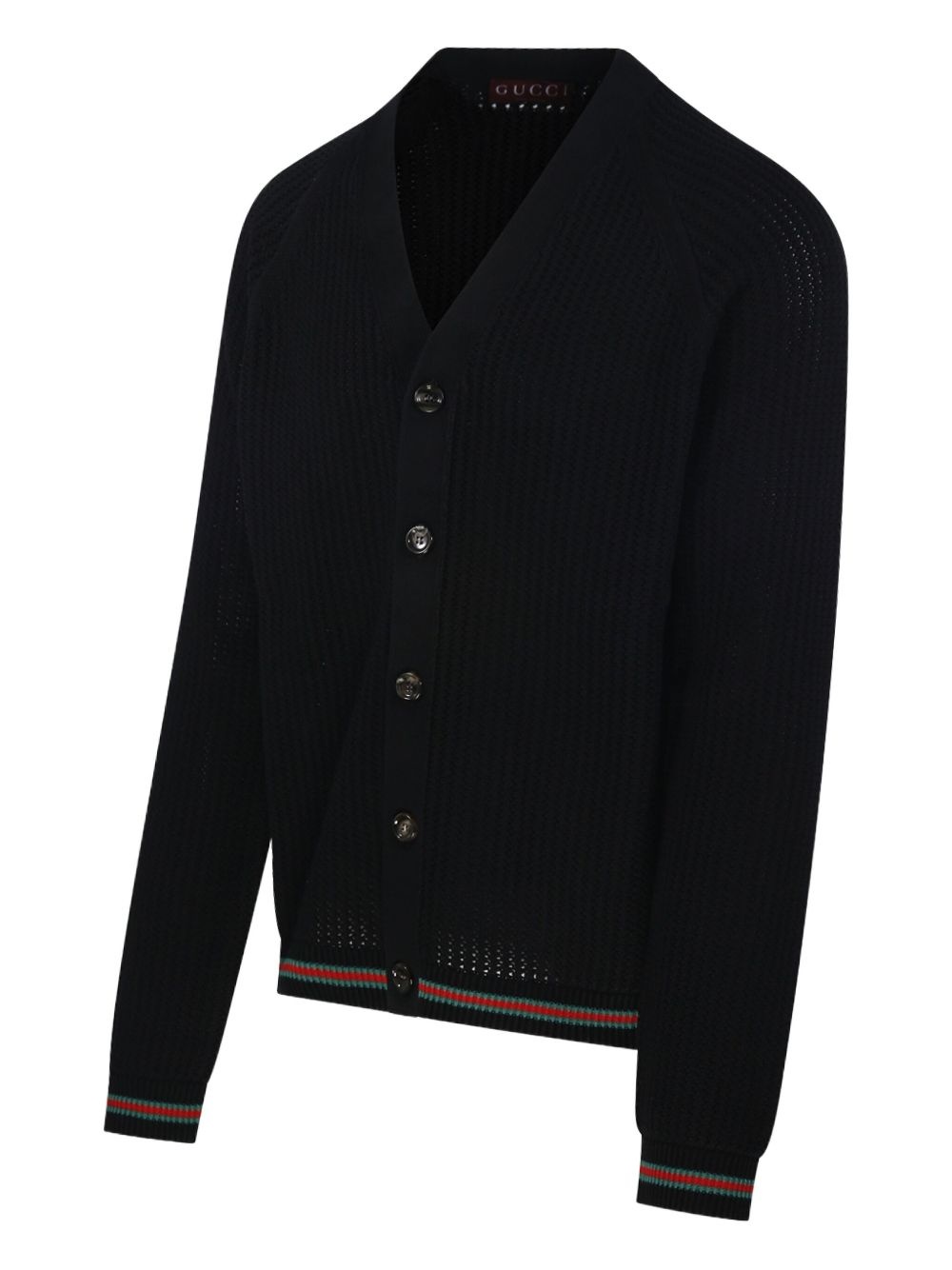 ribbed-knit button cardigan - 2