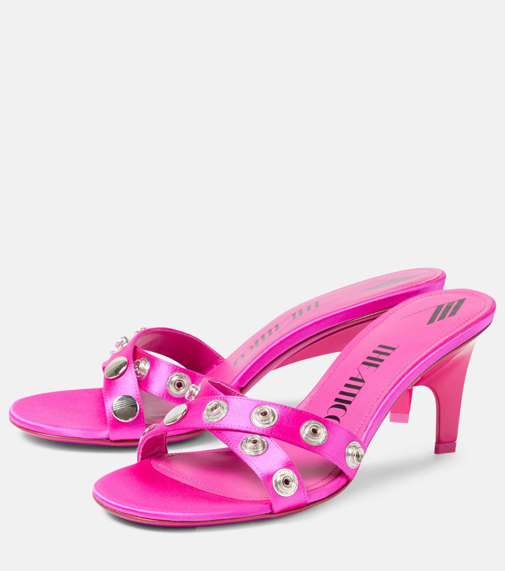 Cosmo 60 studded satin sandals - 5