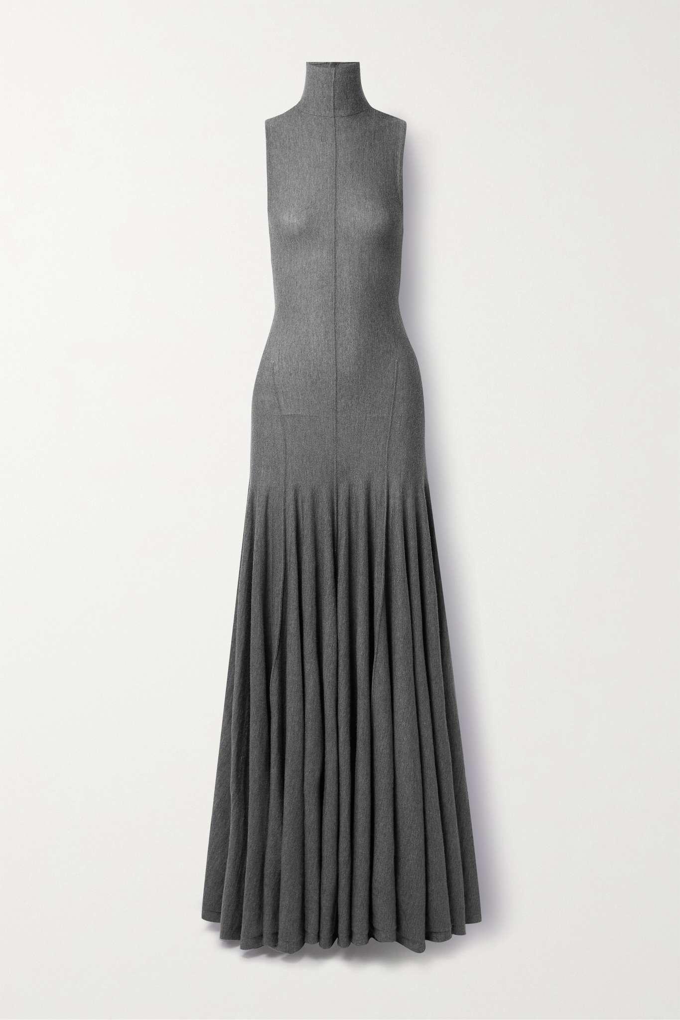 Romee open-back draped merino wool maxi dress - 1
