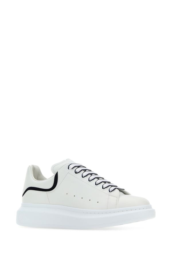 Alexander Mcqueen Man White Leather Sneakers With White Leather Heel - 2