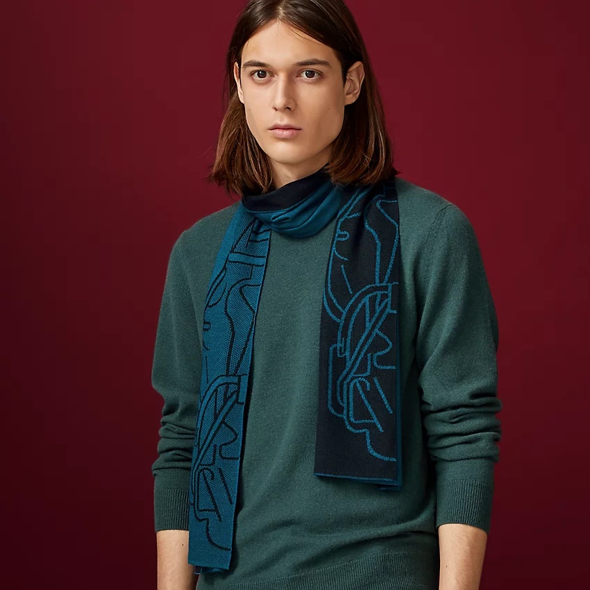 Aller-Retour Tete-a-Tete Equestre muffler - 3