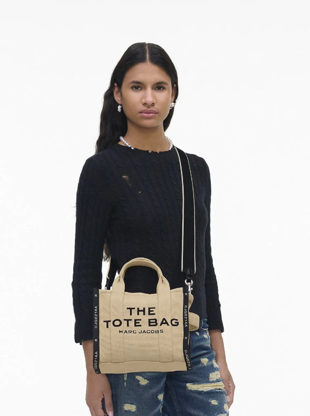 Marc Jacobs Women Beige Handbag With Jacquard Logo In Cotton Blend Canvas Woman - 6