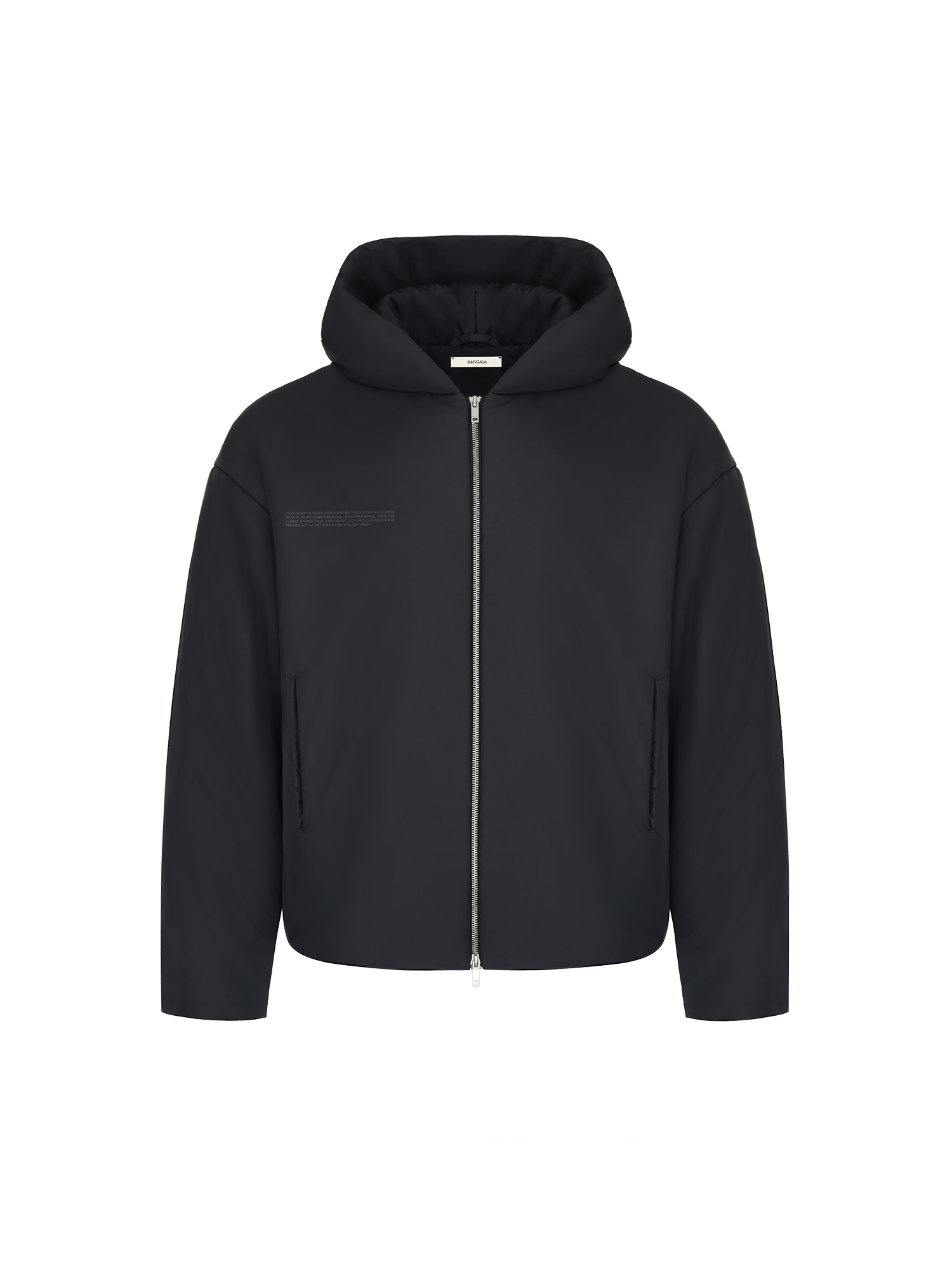 Womens Flower-Warmth Padded Bomber Jacket - Black - 1