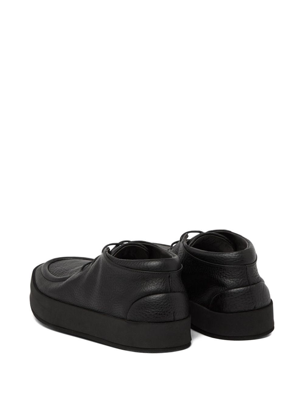 leather lace-up derby shoes - 3
