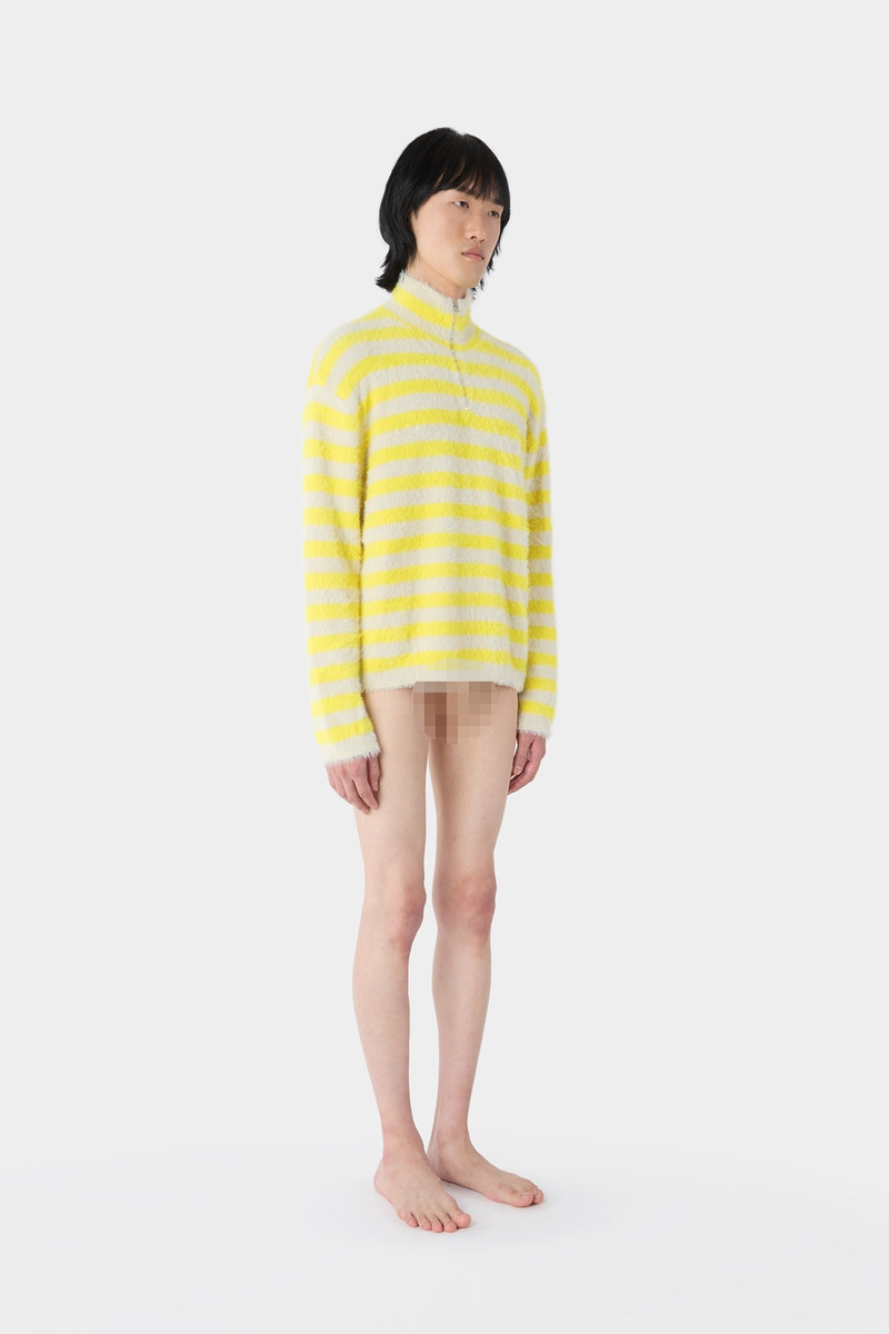 SUNNEI STREGATTO HIGH NECK LONG SLEEVE / beige & yellow stripes outlook