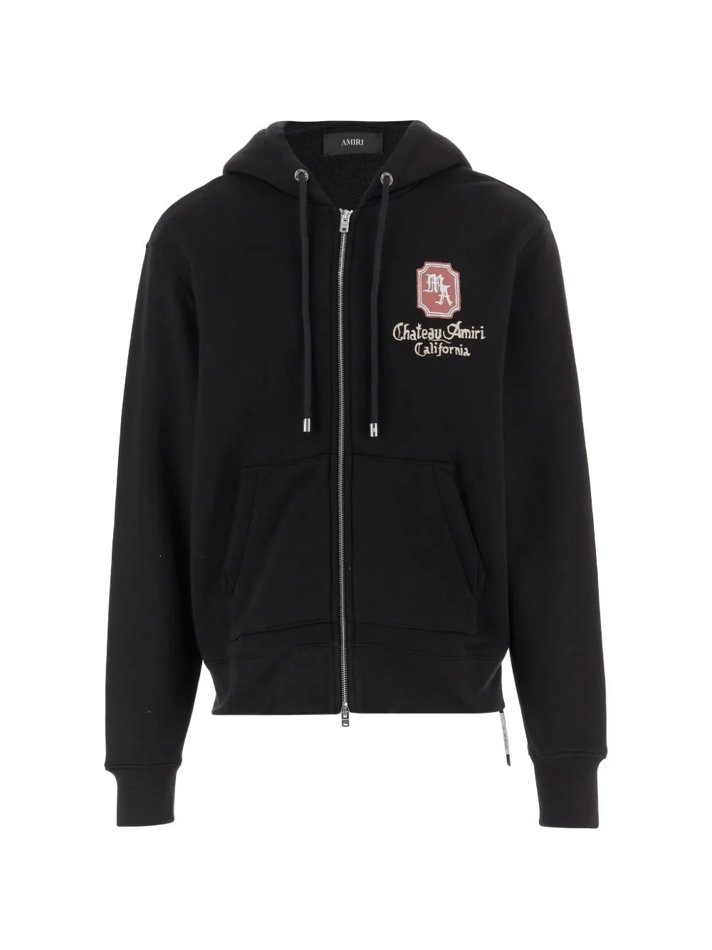 printed zip-up cotton hoodie - 1