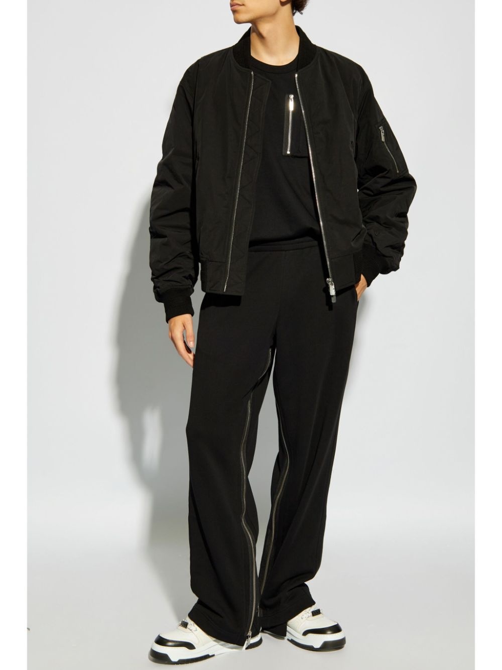 zip pocket cotton T-shirt - 2