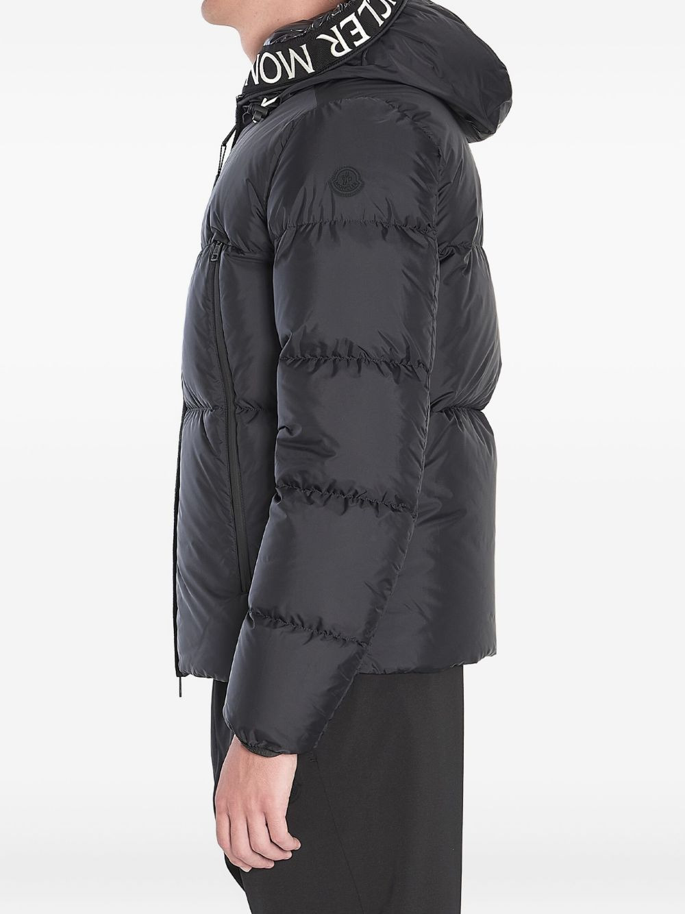 logo-trimmed puffer jacket - 4