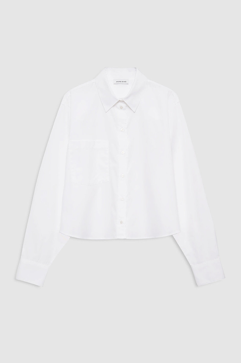 Essie Cropped Shirt - White 1