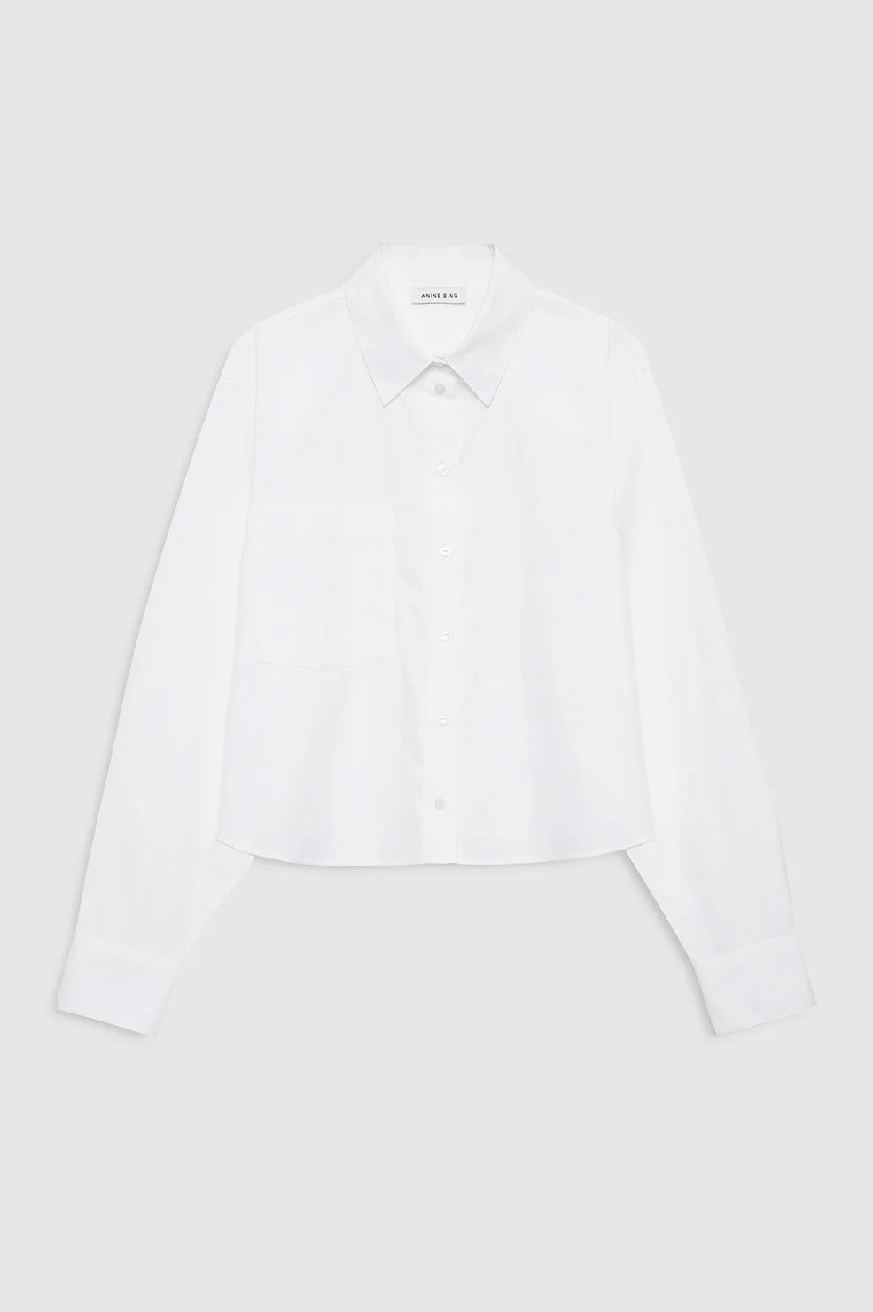 Essie Cropped Shirt - White - 1